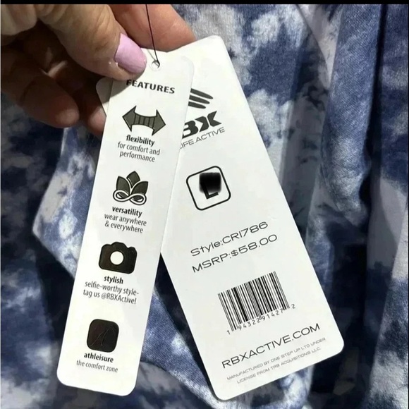 RBX Pullover Hoodie,tie-dye,stretch,lightweight,athletic,everyday,slit side - Picture 7 of 8